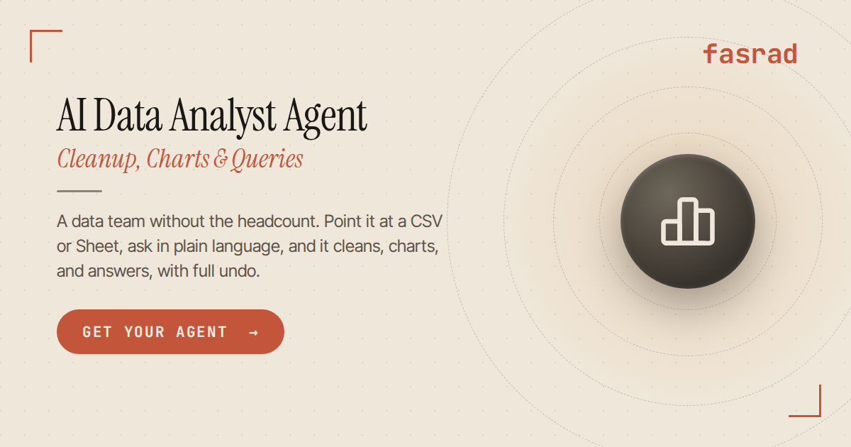 AI Data Analyst Agent — Cleanup, Charts & Queries