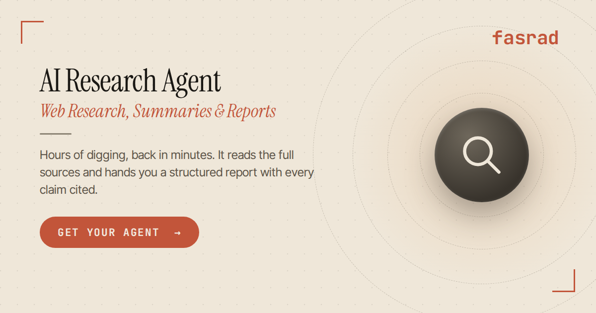 AI Research Agent — Web Research, Summaries & Reports